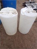 (2) Poly Storage Barrels