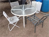 Rd, Metal Patio Table + (3) Chairs