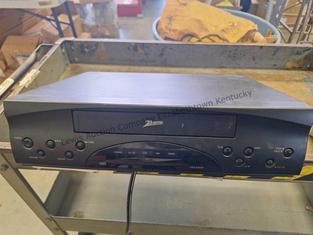 Zenith VHS player/recorder, no remote untested