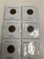 Indian Head Cent 1891-1893 1905-1907