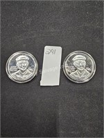 2- payne stewart PGA collectible coins (display