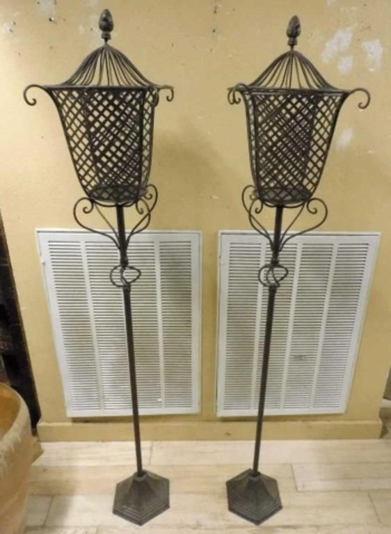 Iron Garden Candle Stands.