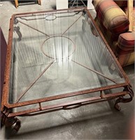 Coffee Table-Metal and Glass