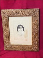 Ornate Antique Photo in Frame