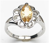 Natural Crystal Ring 925 Silver