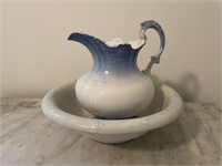 Antique Pitcher and Bowl