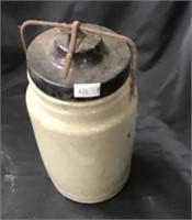 Crock Jar And Lid