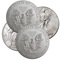 (4) Random Date US Silver Eagles