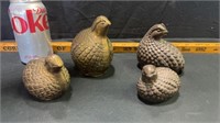 Quail 2) on the left are brass