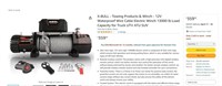 B7639 Towing Products  Winch - 12V