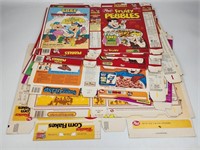 ASSORTED LOT OF VINTAGE UNUSED CEREAL BOXES