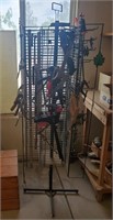 Spinning Rack With Clamps & Various Hand Tools