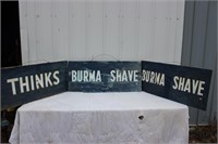 Thinks (1) Burma Shave (2) -3 wooden signs