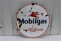 Mobilgas- round, porcelain DS-30"