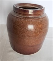 Crockery Jar, wax seal,  8" T,