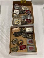 2 FLATS OF BELT BUCKLES OF ALL KINDS