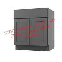 Reliabilt Base Cabinet, Gray, 30x34.5x24in