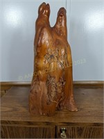 Wood Carved Bird Figurine