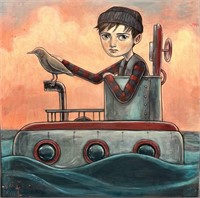 Kelly Vivanco "Submarine" Acrylic on Panel