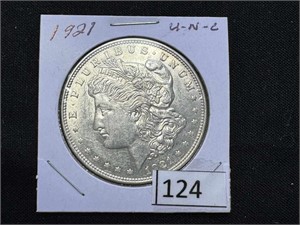 (1) 1921 Morgan Dollar unc.