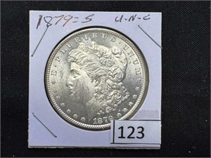 (1) 1879 S Morgan Dollar unc.