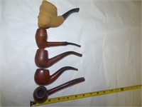 Five assorted pipes