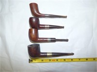 Four assorted pipes