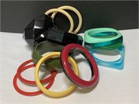 Untested Plastic Bangle Bracelets - 1 Marked