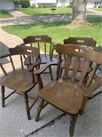 4 maple chairs
