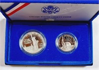 1986  Two-coin  Statue of Liberty Comm. Proof set