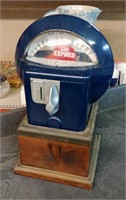 REAL PARKING METER CONVERTED TO A COIN BANK