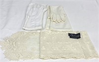 Opera Gloves and Ralph Lauren Lace Neck Scarf