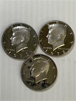 2003-S, 1973-S, 1978-S JFK Proof Halves x3