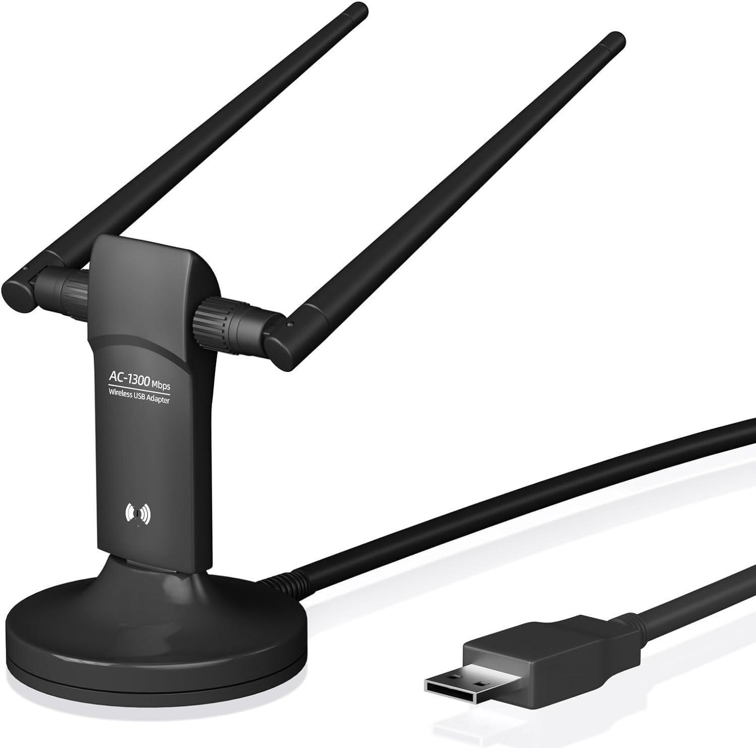 1300Mbps USB WiFi Adapter Dual Antenna