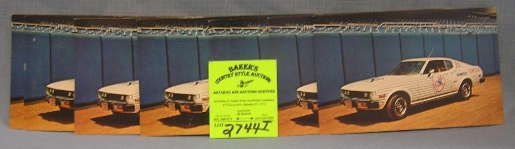 NY Yankees 1977 bull pen car photo postcards