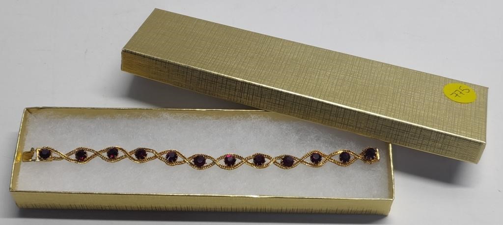 Ruby Red Colour Stone Bracelet