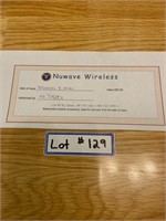 50 dollar certificate at Nuwave Wireless