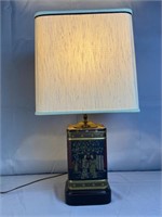 Oriental Vintage Metal Tin Table Lamp