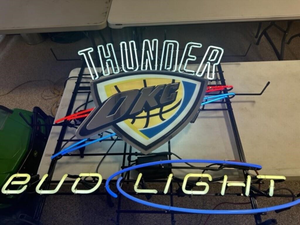 OKC Thunder Bud Light Neon Sign