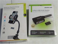 KVM Switch and Phone Holder New In Box