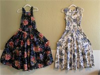(2) Vintage Floral Dresses