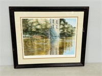 framed color litho, Ken Danby "river reeflection"