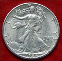 1934 Walking Liberty Silver Half Dollar