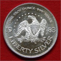 1983 Liberty Silver 1 Ounce Silver Round
