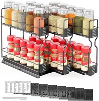 SpaceAid Pull Out Spice Rack Organizer  2-Tier
