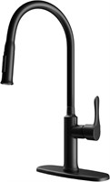 Black Kitchen Faucet with Pull Down Sprayer