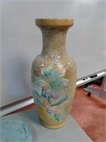 Large decorative floral inset vase