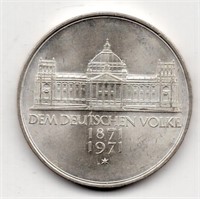 1971 G Germany 5 Mark Silver Coin