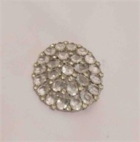 Large Vintage Oval Stone Pin