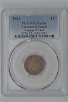 1864 Indian Head Cent PCGS G Details